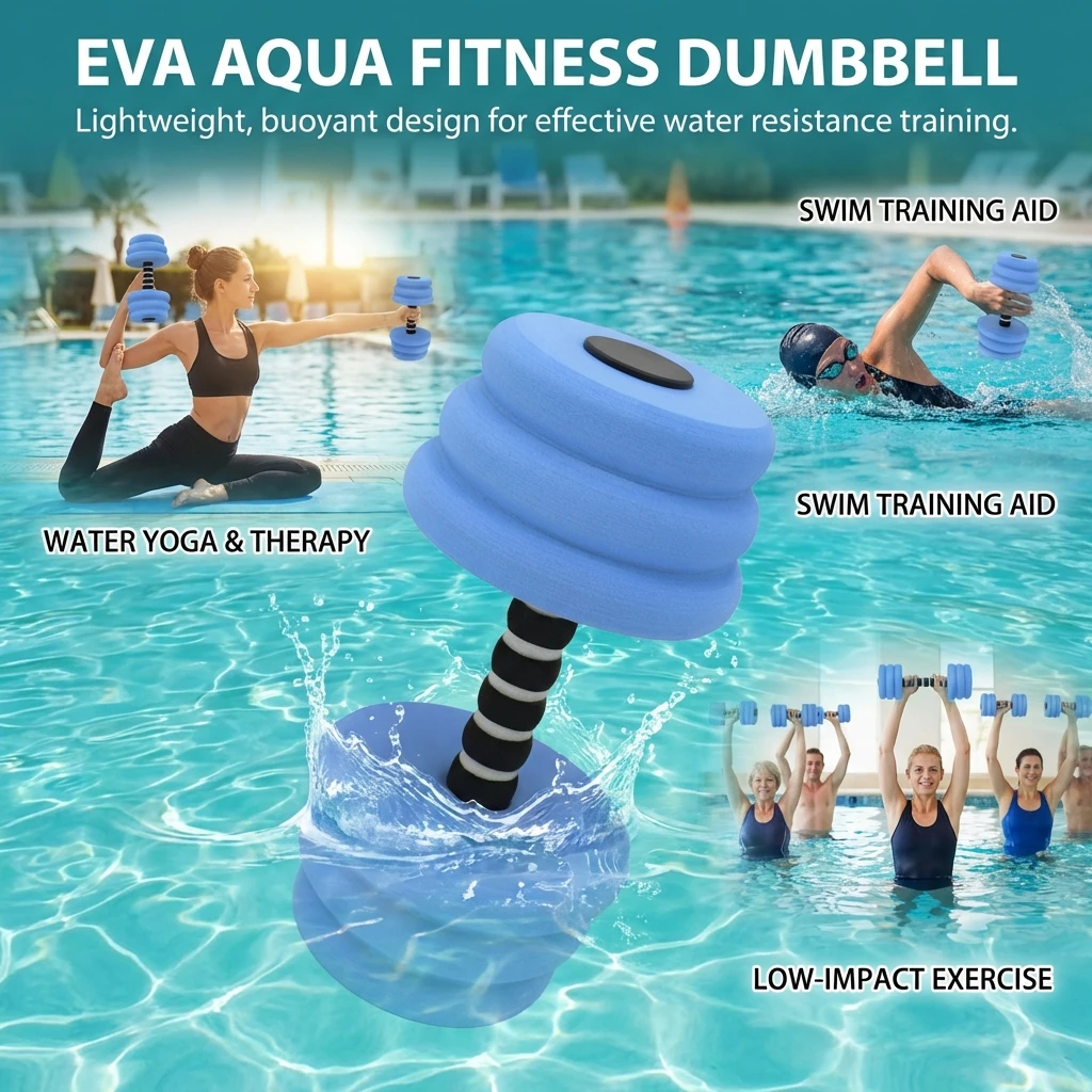 

EVA Foam Dumbbells Pair For Water Yoga Swimming Training With Anti Slip Texture Support
