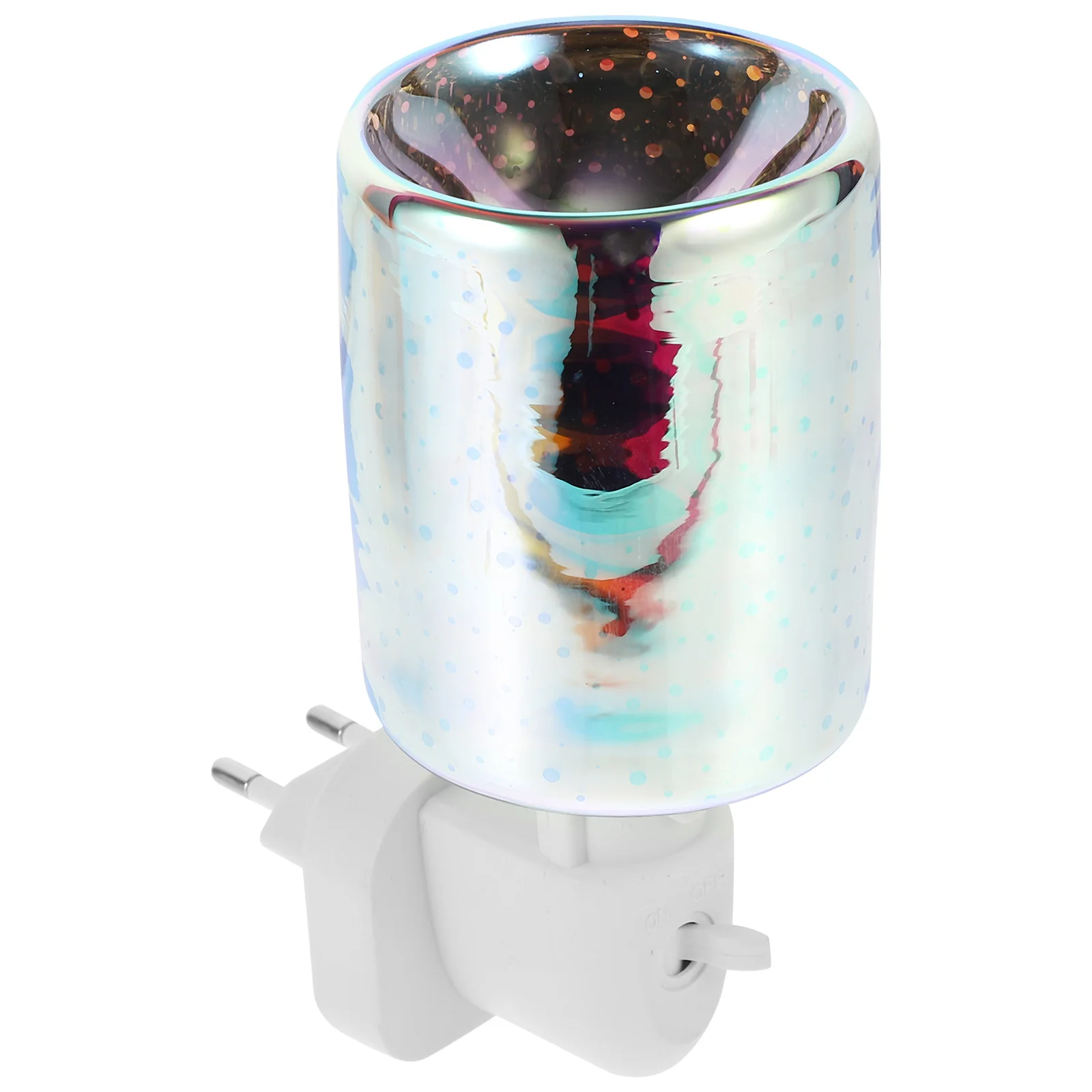 

1Pcs Electric Warmer 3D Glass Fragrance Lamp Wax Burner Smokeless Aromatherapy Night Light for Room Office Bedside Use