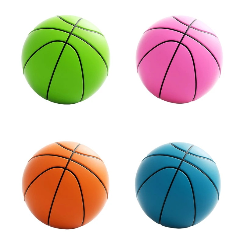 Ballon d'entraînement de basket-ball en mousse 3D Bergame, rebond silencieux, pas de bruit, haute densité, maison, piscine de plage, intérieur