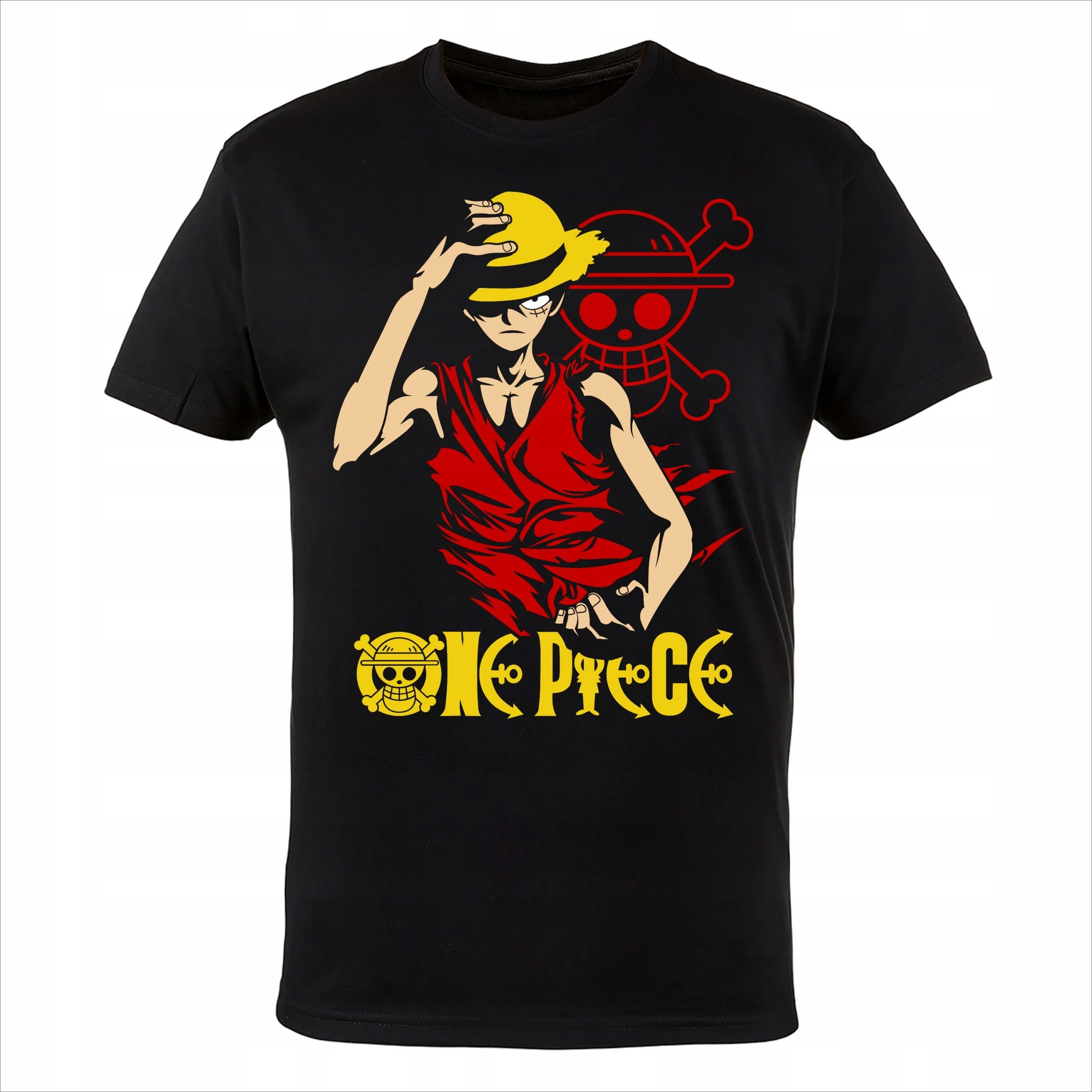 

MAN T-SHIRT ONE PIECES ANIME MANGA LUFFY Fashionable Street Japanese Anime Luffy Short Sleeved Women's Street Round Neck Top