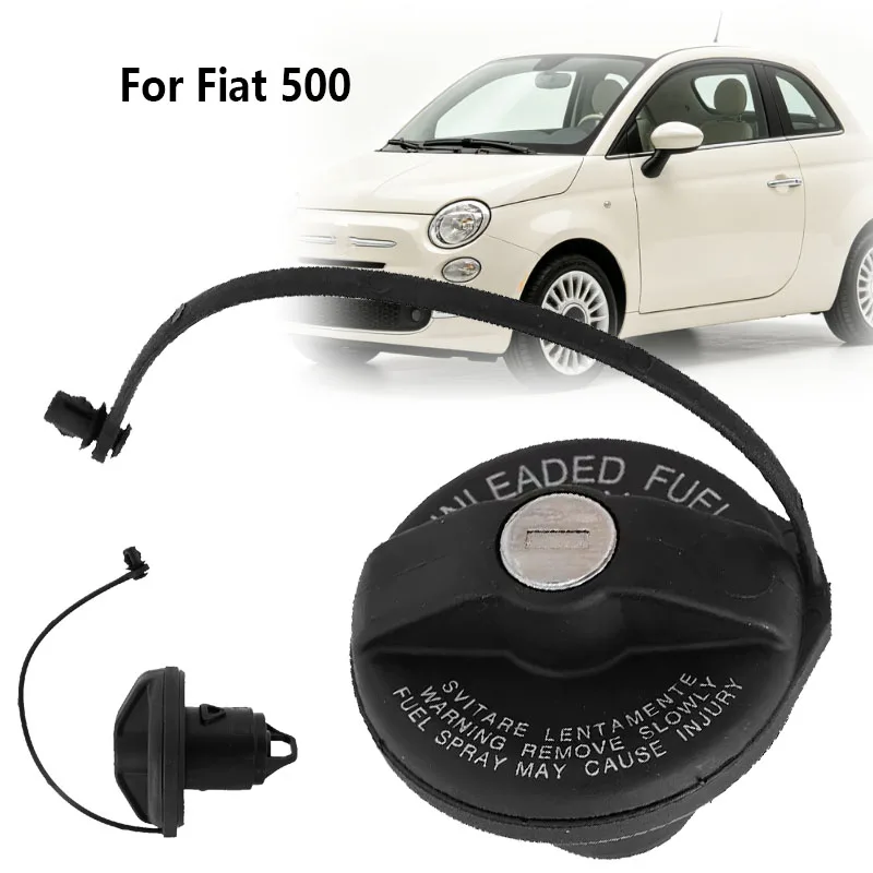 Car Fuel Tank Cap Lock with Keys Petrol 71802520 Compatible for Fiat 500 Panda Doblo Grande Punto EVO  2012-2019 Models