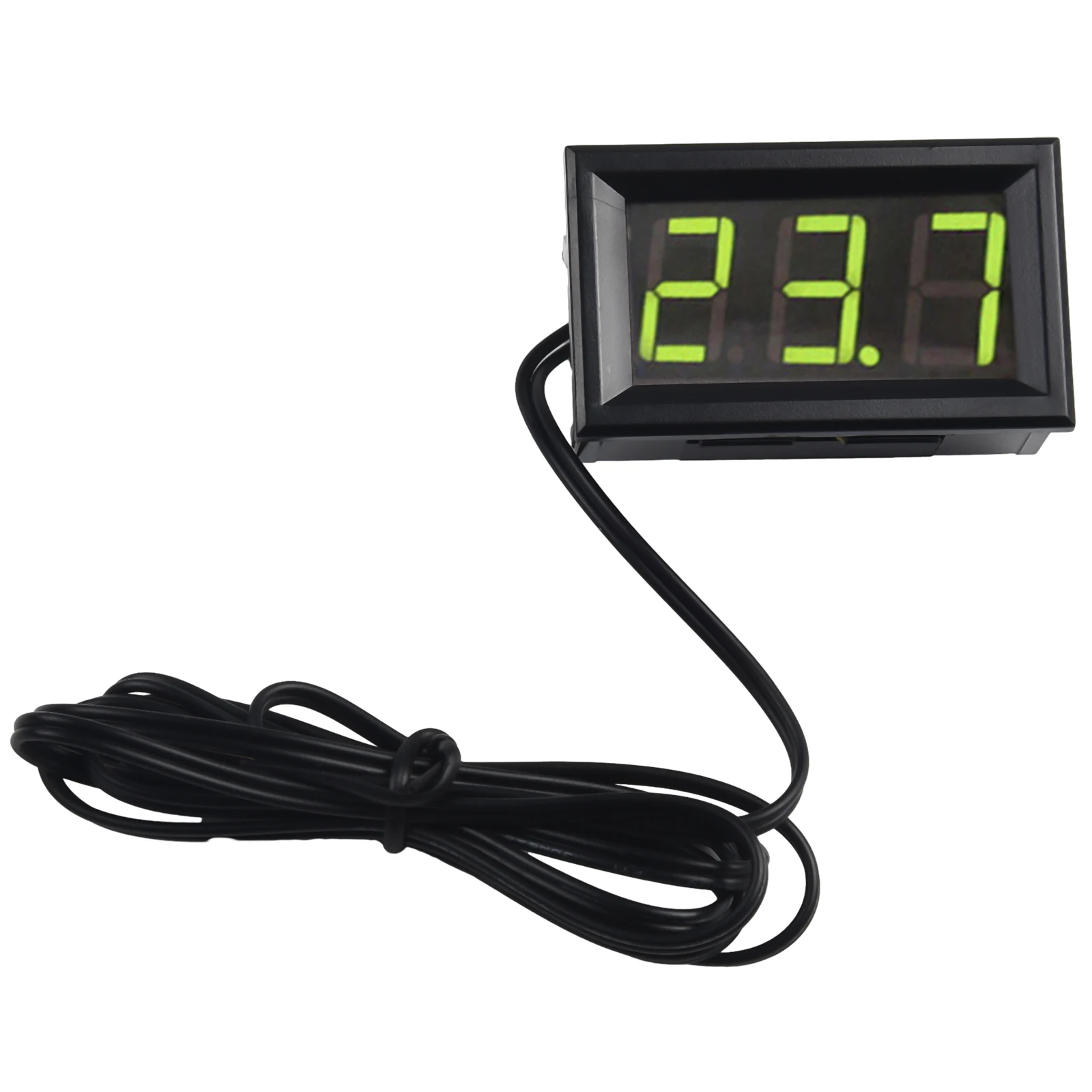 Digital Temperature Meter Gauge with 1m Probe for DC Powered Applications Including Vehicles and Industrial Setups