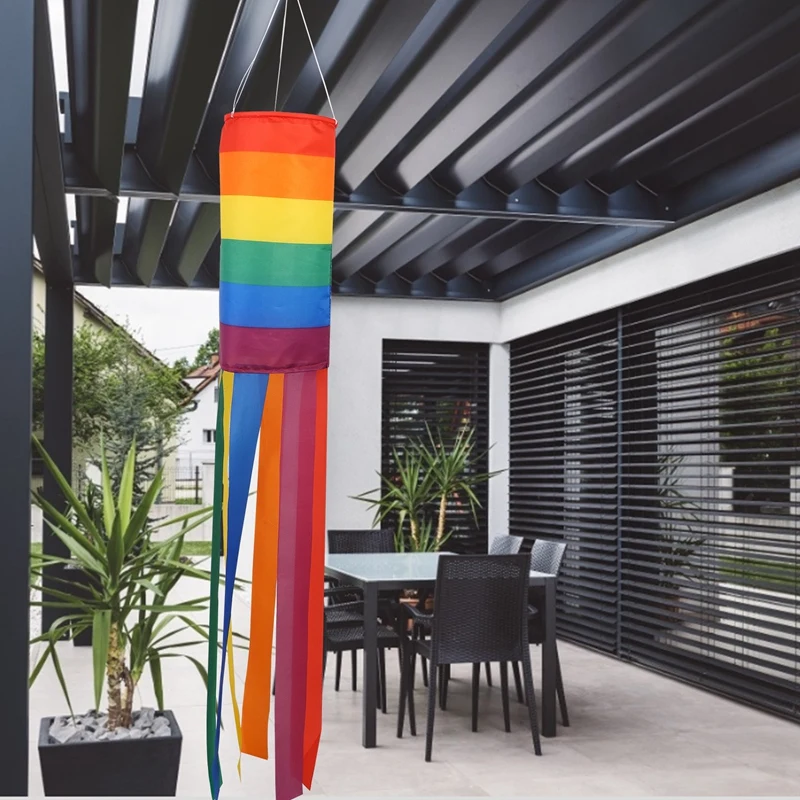 2 Pieces Windsock Colorful Hanging Decoration Windsock For Outdoor Hanging