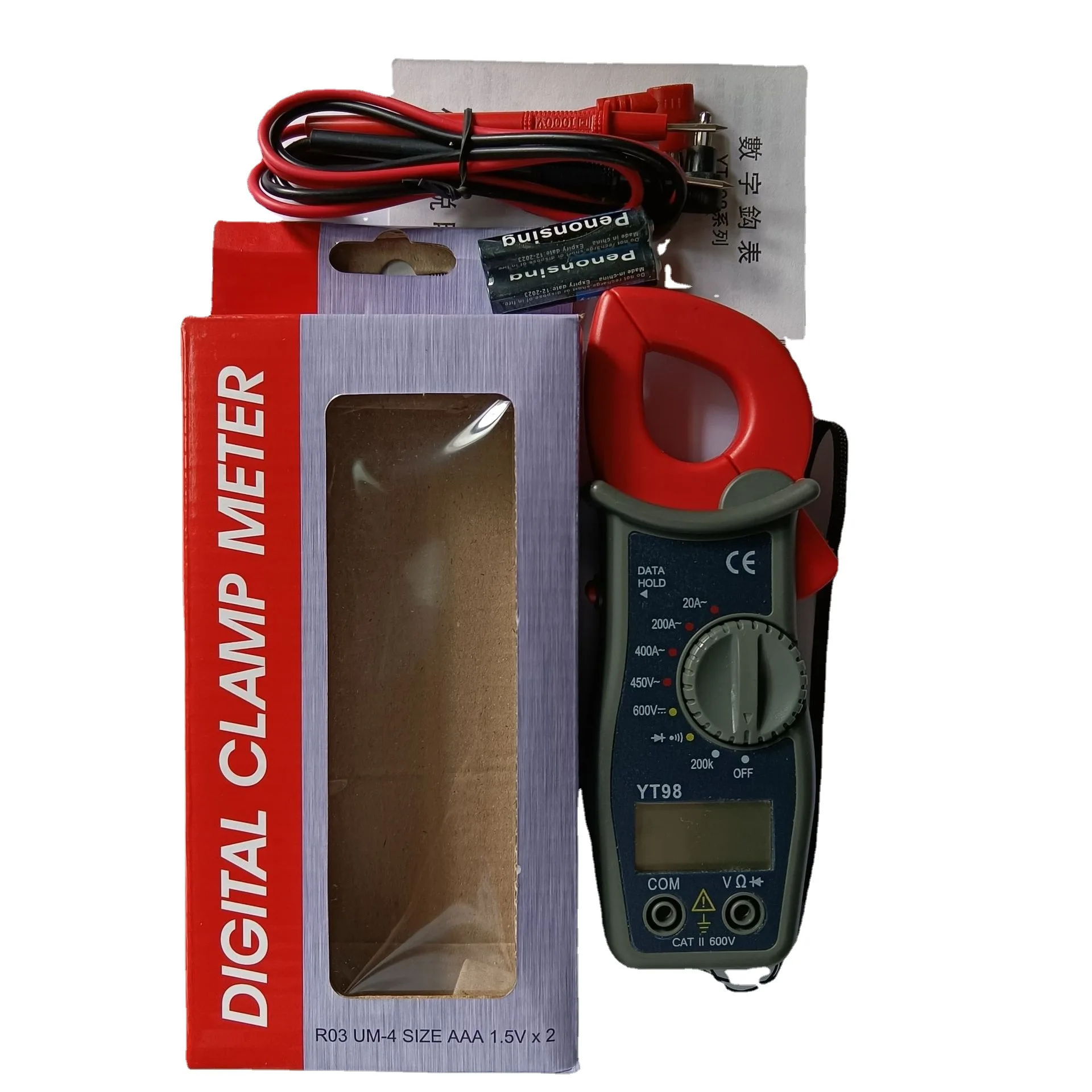 Counting 1999 Digital Pincer Ammeter YT98 Compact Portable with Buzzer Diode Test Function