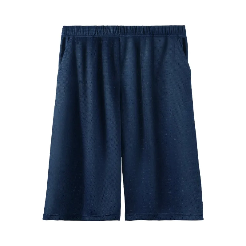 Thin-style five-point pants, casual shorts. Men's loose-fitting ice silk homewear pants. Men's summer sleep pants, can be worn a
