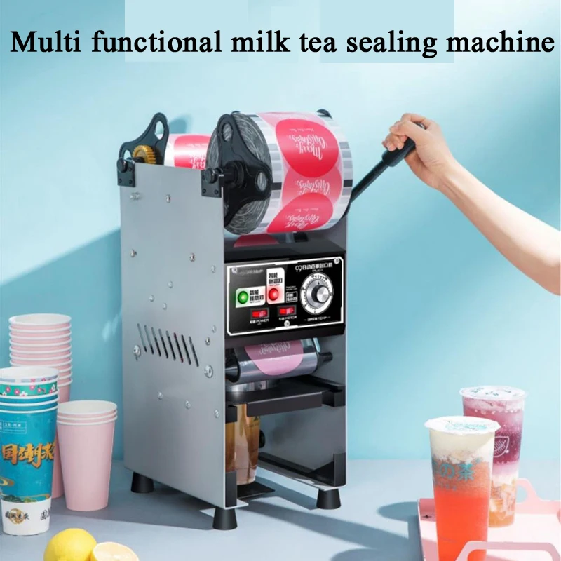 Semiautomatic Cup Sealing Machine,300-500 Cup/h,90mm Cup Diameter Boba Cup Sealing Machine w/Control Panel,For Milk Tea