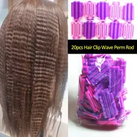 20pcs/bag Hair Clip Wave Perm Rod Bars Corn Curler DIY Curler Fluffy Clamps Rollers Fluffy Hair Roots Perm Hair Styling Tools