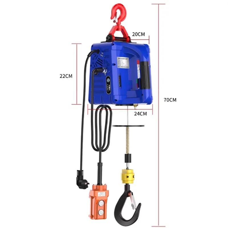 Микроэлектрическая таль, кран 220 В, бытовой небольшой подъемный двигатель, беспроводная таль с дистанционным управлением, тяговая электрическая таль