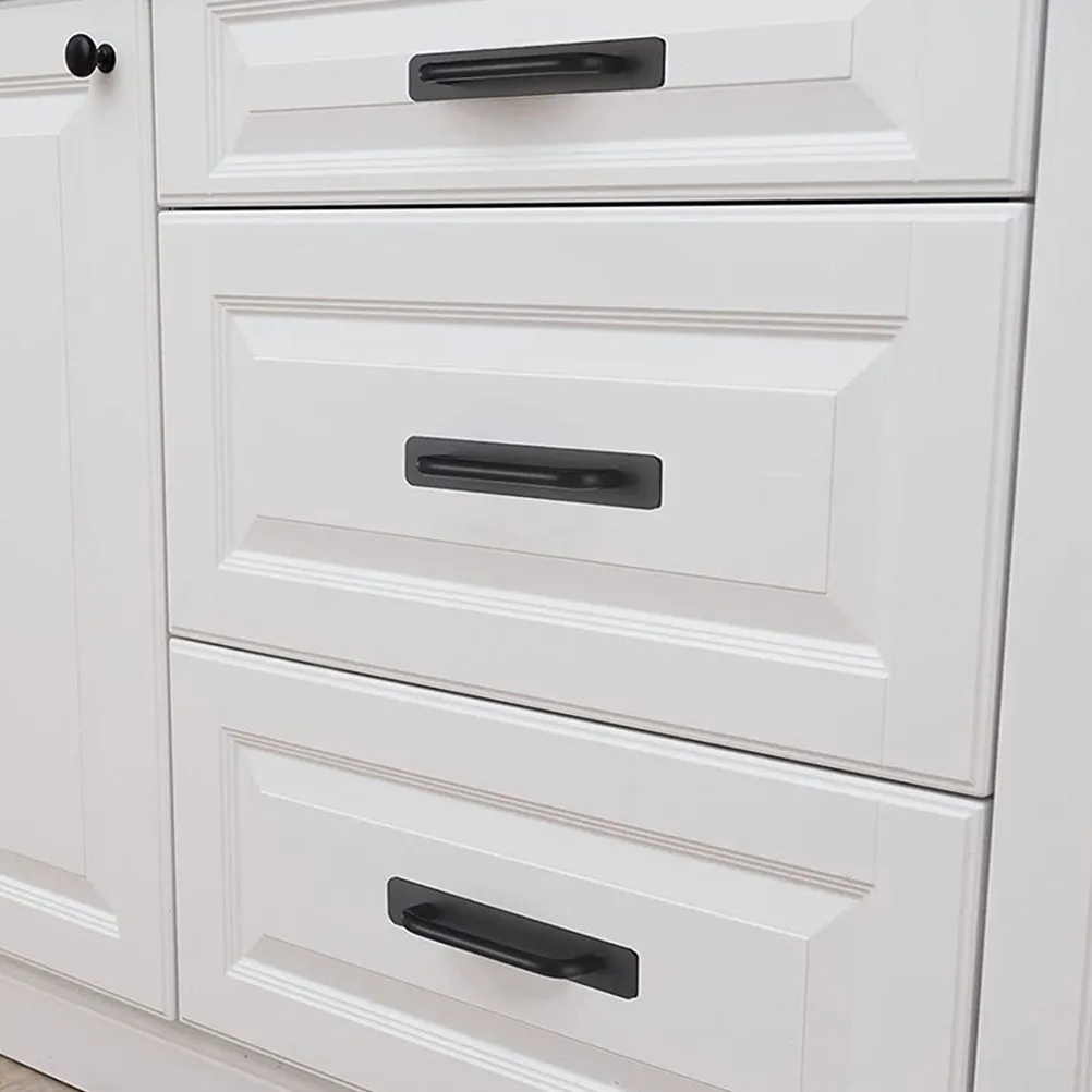2Pcs Adhesive Door Handles Modern Sleek Pulls for Cabinets Cupboards Drawers Sliding Windows Wardrobes No Drill Required