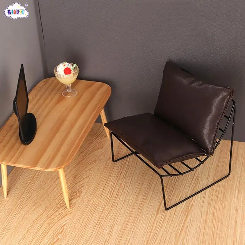 1Pc 1:6 1:12 Scale Dollhouse Miniature Simulation Sofa Chair Back Chair Furniture Living Room Model Decor Accessories Toys