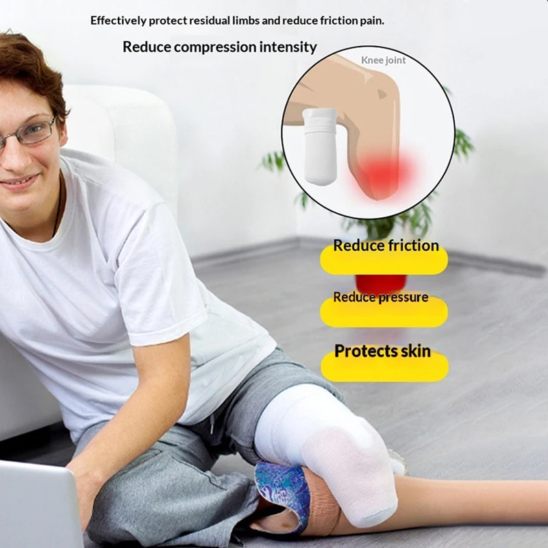 

All-Day Comfort for Prosthetic Wear! Gel Liner Sock Reduces Friction & Moisture, Thick Cushion for Active Lifestyles