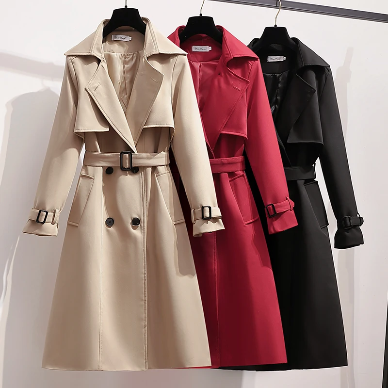 

SuperAen 2024 Spring and Autumn New Korean Style Long Coat and High End Women's Windbreaker Coat