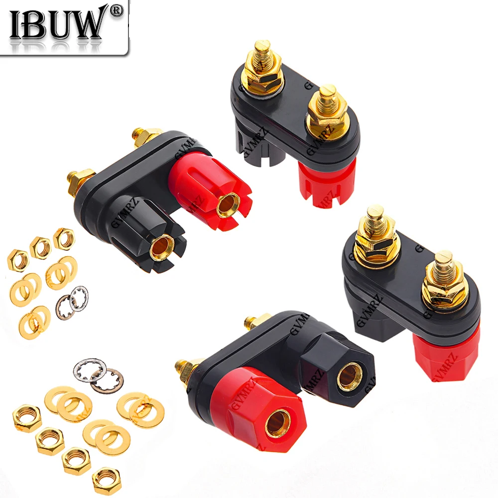 1PCS Red Black Banana plugs Couple Terminals Connector Amplifier Terminal Binding Post Banana Speaker Plug Jack Hexagonal