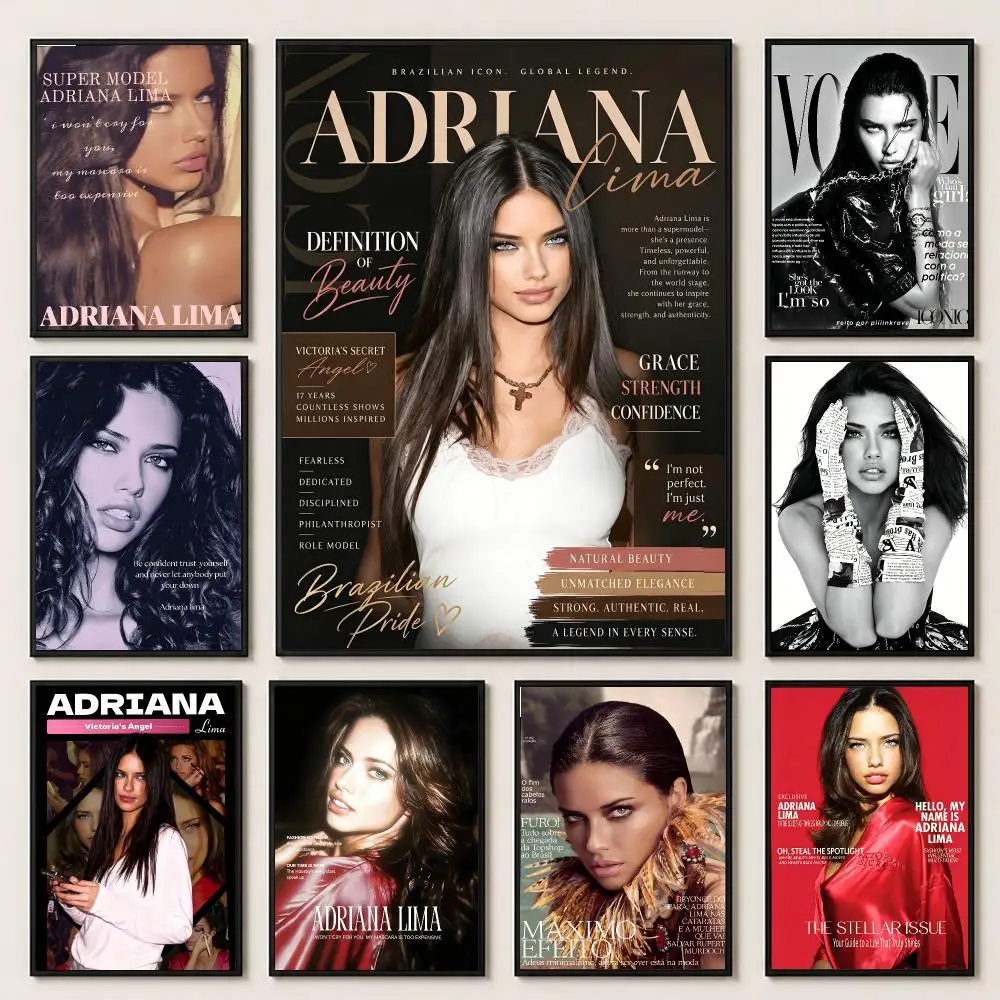fashion Adriana Lima Poster Poster HD Printing Premium Style for Home Decor for Bedrooms Hallways Cafes Gift