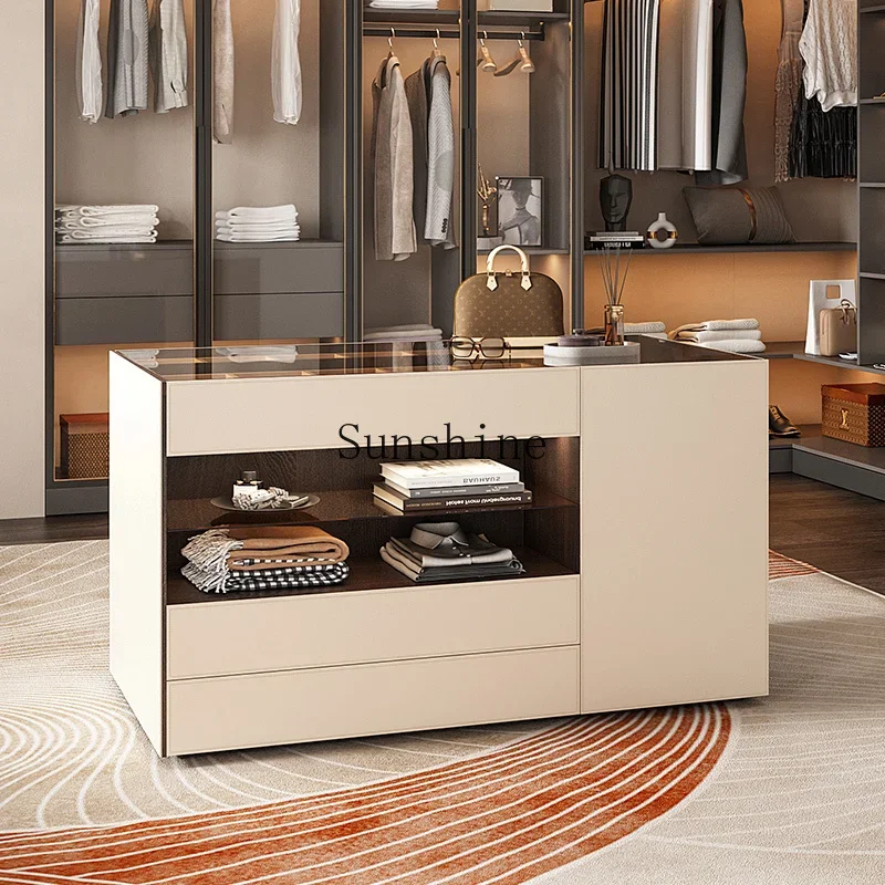 

Modern cloakroom mid-island cabinet household minimalist double-sided locker