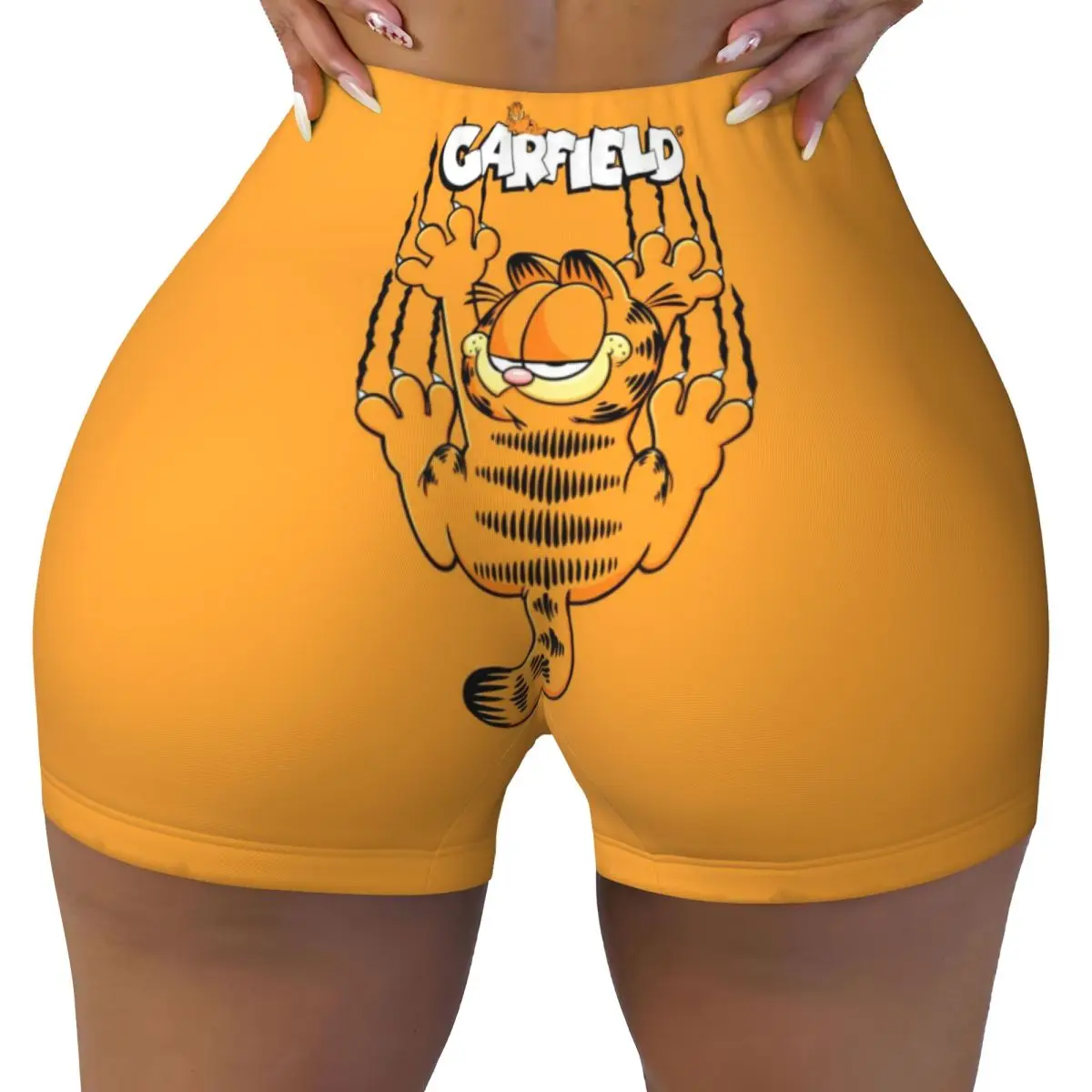 

Женские обои G-Garfields на заказ, шорты для йоги, шорты для йоги, спортивные шорты для бега, волейбола в стиле комиксов