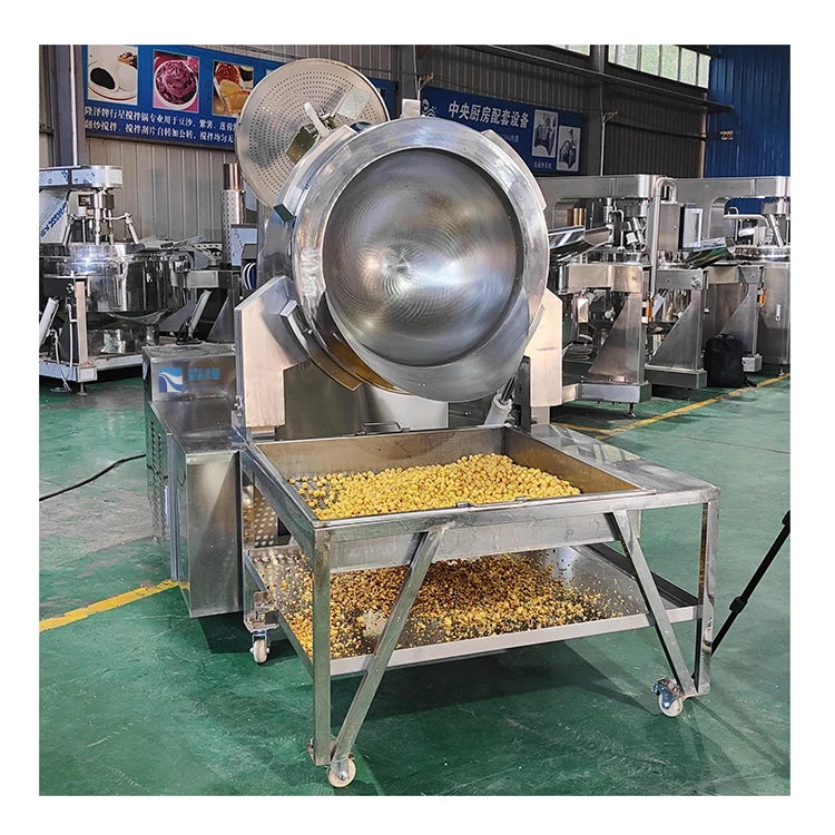 Hot Selling Large Industrial Popcorn Making Machine Automatic Chocolate Caramel Electric Heating Popcorn Machine