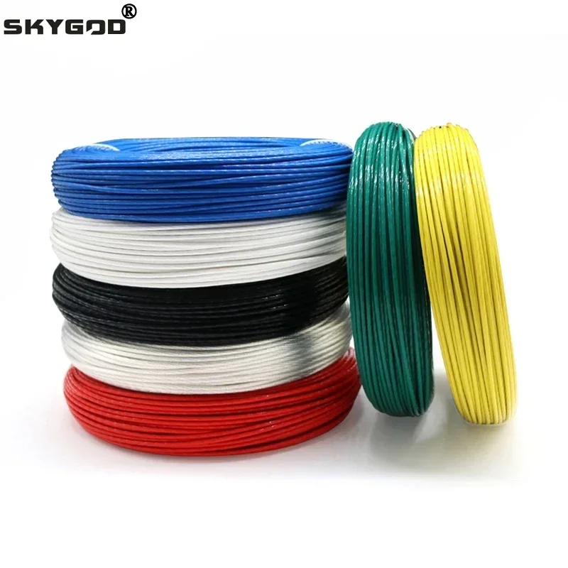 5M/10M PTFE Silver Plated Wire 30AWG ~ 10AWG High Purity OFC Electronic HiFi Audio Speaker Headphone DIY Signal Copper Cable