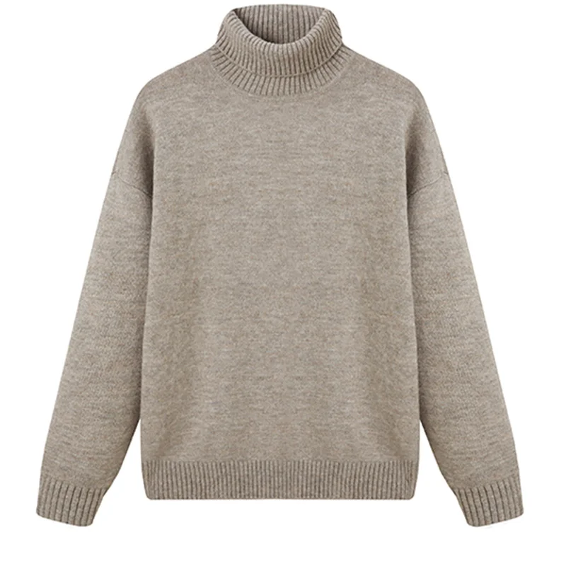 

Turtleneck Knitted Men Sweater Exquisite Acrylic Blends Elastic Winter High Quality Soft Comfortable Pullovers Sueters De Hombre