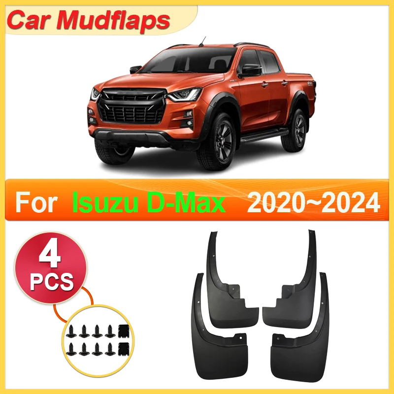 

For Isuzu D Max 2021 Accessories 2020~2024 Car Mudguards Parts Antifreeze Mudflaps Tool Splash Fender Flare Cover Guard Auto Mud