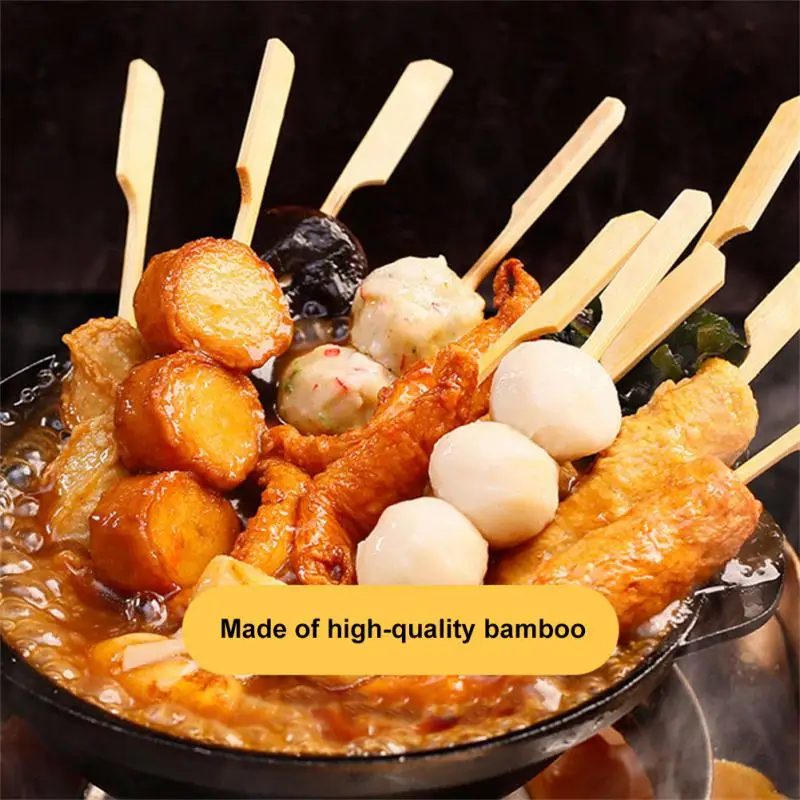 100PCS/set Bamboo Stick Barbecue Kebab Stick Barbecue Mini Sugar Gourd Bamboo Skewer Fruit Food Commercial Bamboo Stick