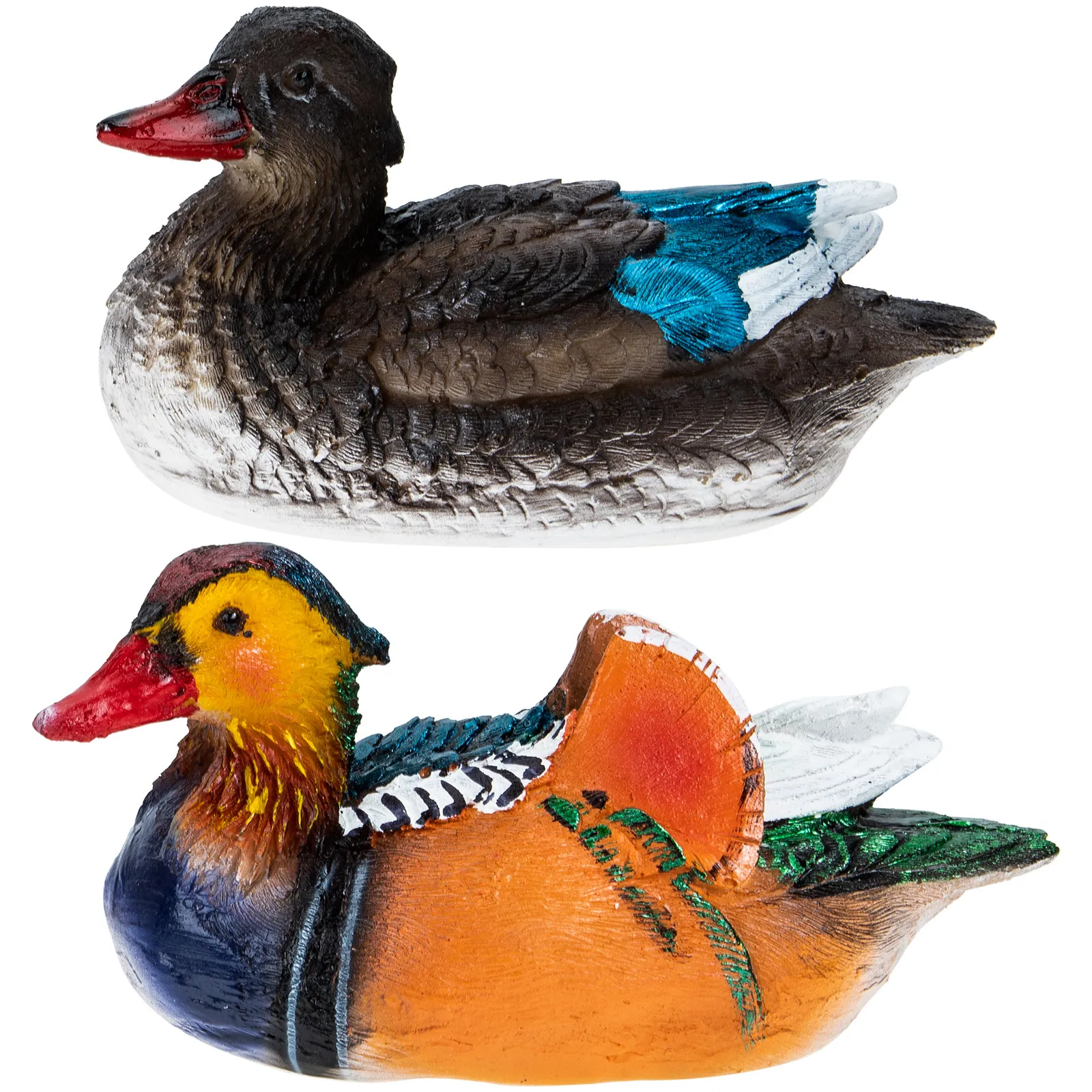 

Пара декоративных уток из смолы для пруда, фонтана, сада, двора, бассейна, украшение для уличных водных объектов