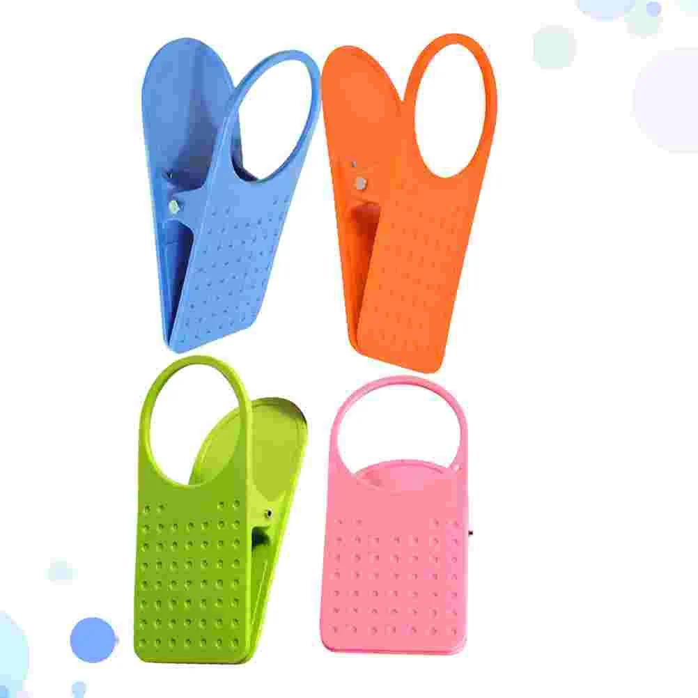 

4 Pcs Water Holder Clamp Table Side Clip Drinking Cup Stand Clip-on Desk Office