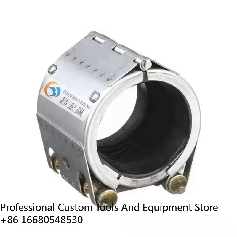FCHigh Pressure Double Section PVC/PE Water Pipe Repair Clamp with Zinc Plated Mechanical Couplings Joint Fitting Body Di Pvc Pe