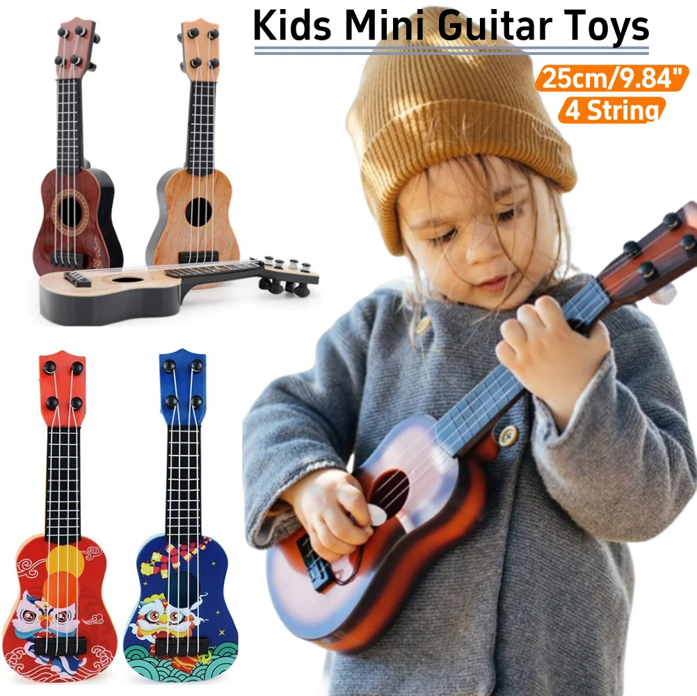 Kids mini Guitarra Soprano Ukuleles 4 Strings Beginners Children Early Education Toys Learning Guitar Musical Gifts Instruments