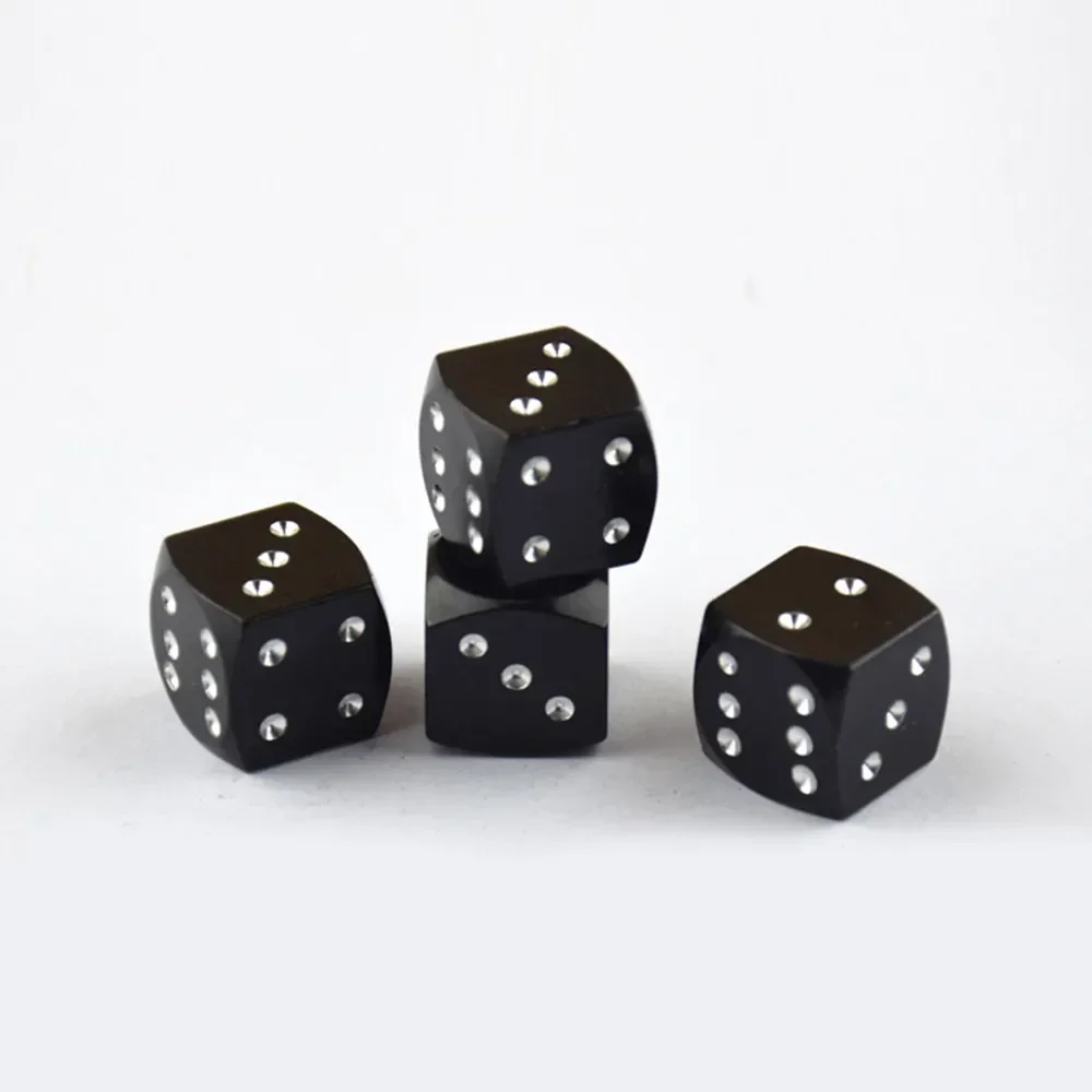 4x Red Dice Car Bike Motorcycle BMX Wheel Tyre Valve Metal Dust Caps Dusties Automobiles Accessories