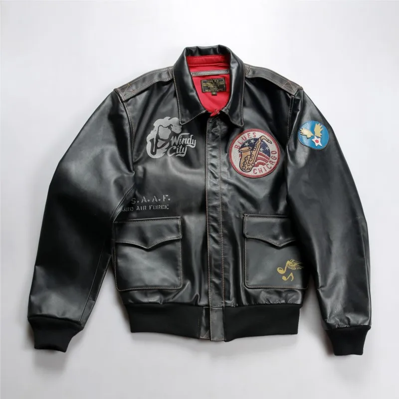 The lady wears a leather and man an embroidered