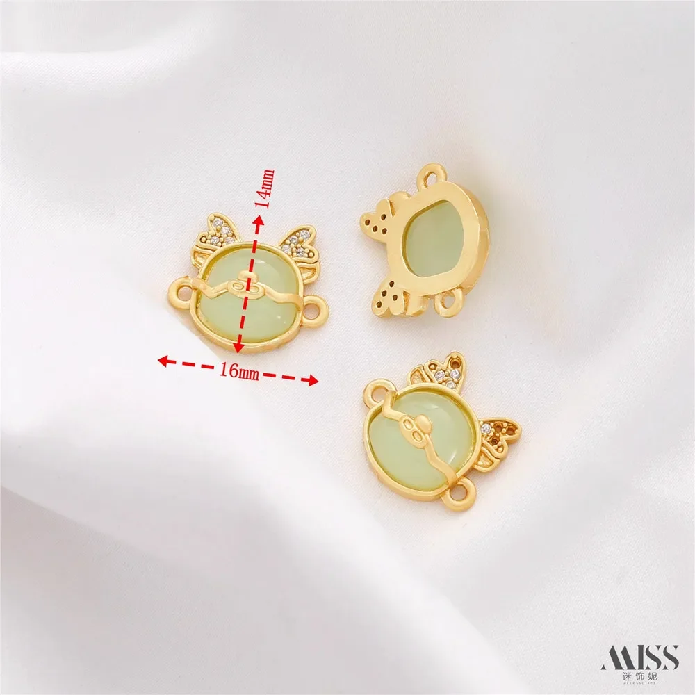 كتم الذهب الذهب القديم مطعمة اليشم التنين حبة التقسيم مزدوجة قلادة عصابة سوار ذاتي الصنع قلادة سلسلة مجوهرات اكسسوارات