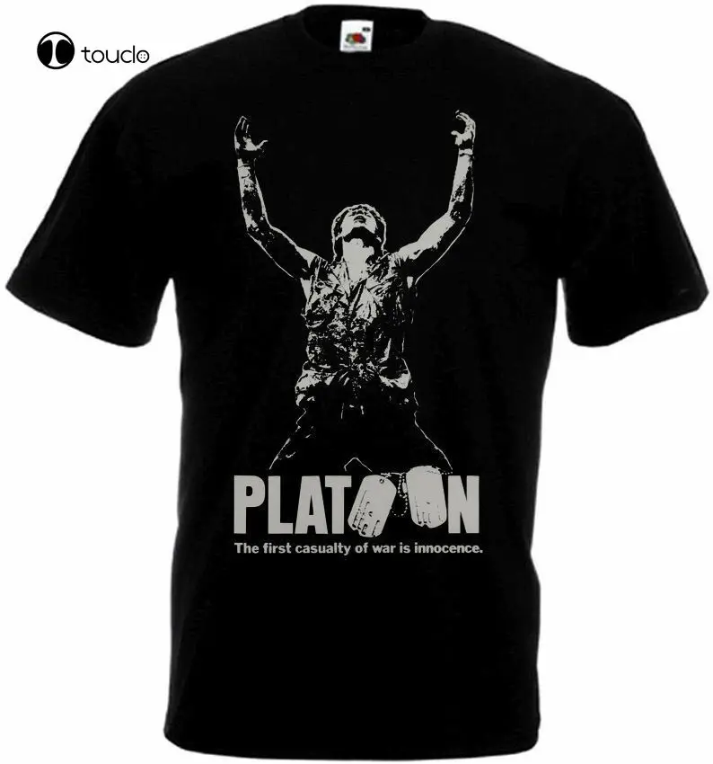 Platoon Movie Poster T Shirt Black All Sizes Custom Aldult Teen Unisex Digital Printing Fashion Funny New Xs-5Xl