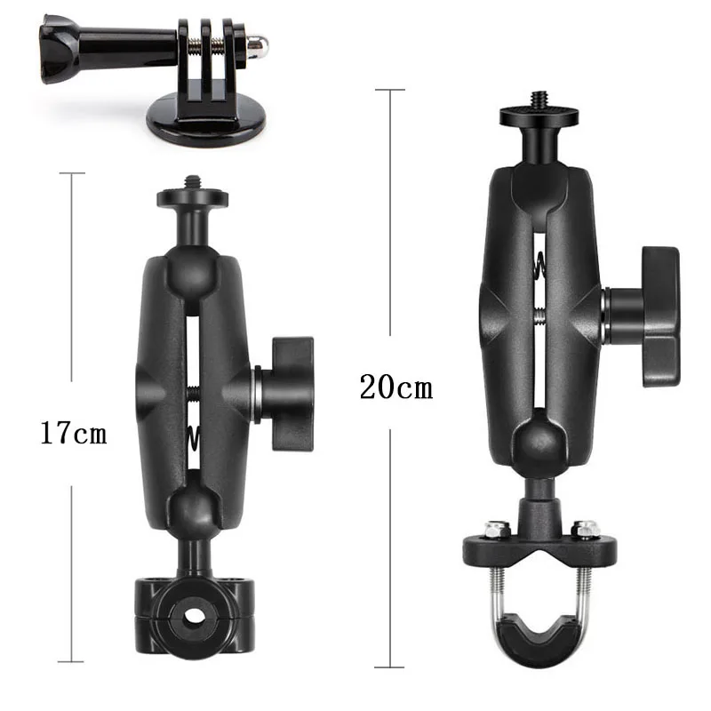 For GoPro Hero8/7/6/5/4/3+ Action Cameras Accessory 360 Rotating Motorcycle Bike Camera Holder Handlebar Mirror Mount Bracket