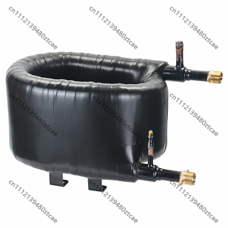 5HP Tube-in-Tube Heat Exchanger, Air Source Heat Pump Condenser Evaporator Replacement Parts, High Efficiency Copper