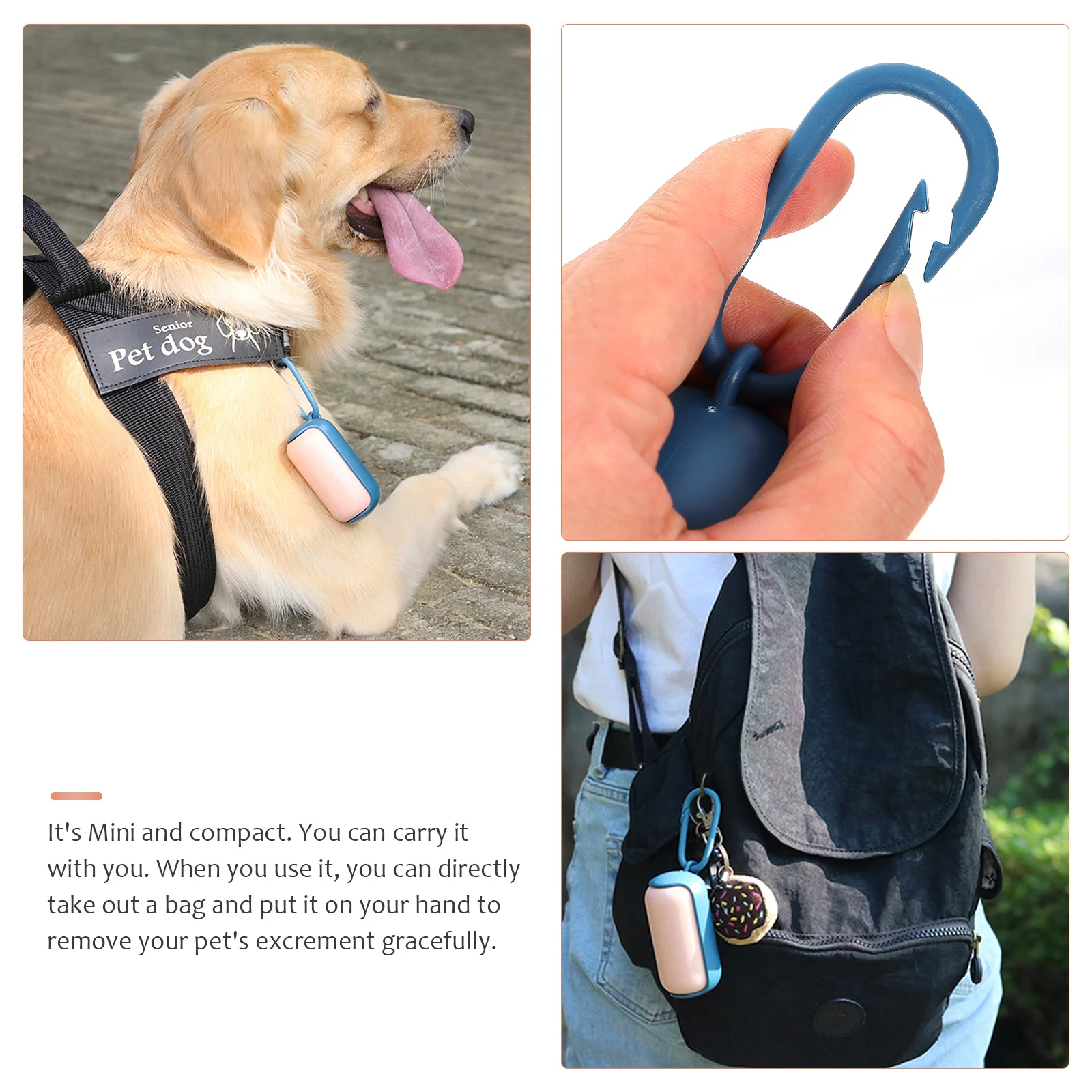 

3Pcs Pet Dog Waste Bag Holder Pouch 45 Bags Durable Material Exquisite Details Convenient Suspension Design for Pet Lovers