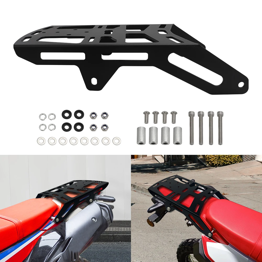 For Honda CRF300L RALLY ABS CRF300LS Motorcycle Rear Luggage Rack Holder Cargo Rack Tail Rack Support Shelf Aluminum 2021 - 2024