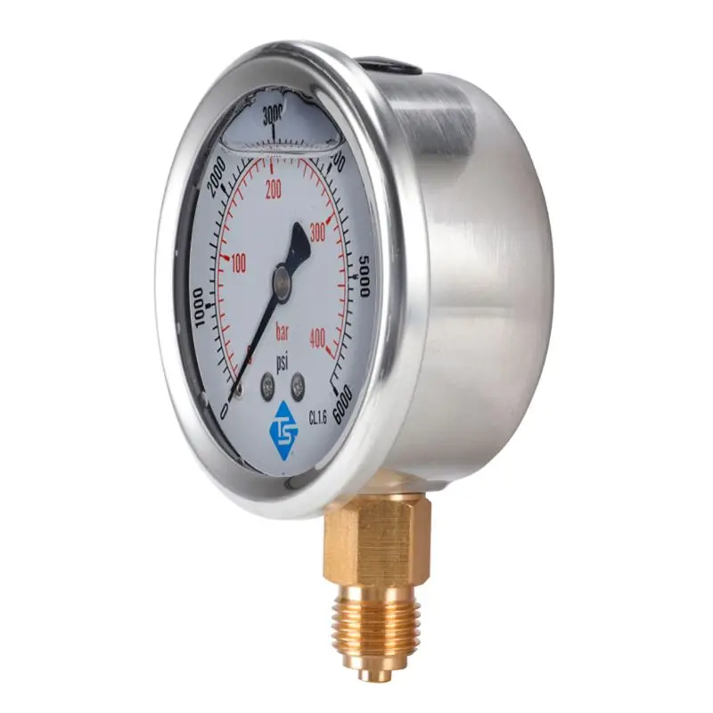 Glycerin Filled Vacuum Pressure Gauge 1/4