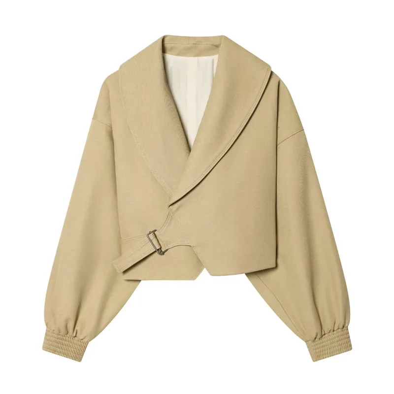 YYAHAHAS Spring New Women's Fashion Batwing Sleeve Elegant Short Jacket Fashionable Versatile Youth Holiday Street Warm Coat