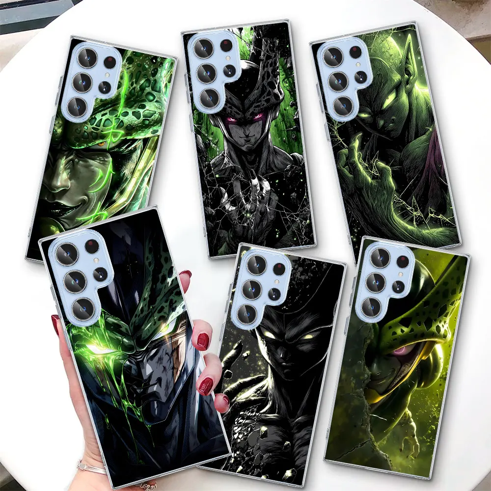 

Dragon Ball Cell Case for Samsung Galaxy S26 S25 Edge S22 S23 S24 S20 Ultra S21 FE S10 Plus Transparent TPU Phone Cover Shell