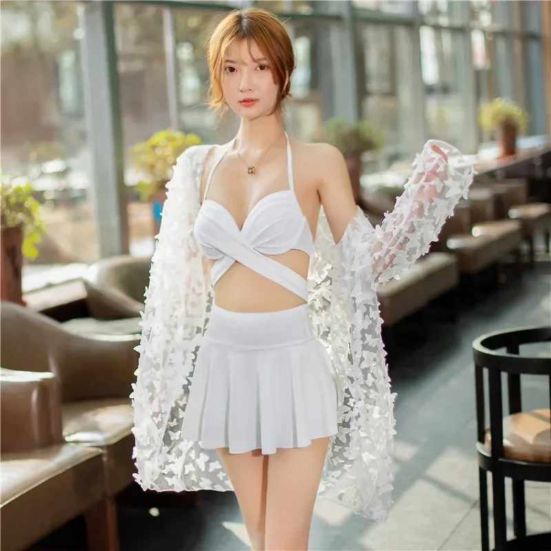 

Two-Piece Women's Swimsuit Conservative Belly Covering Slimming Hot Spring Sexy Korean INS Swimming Wear Separate Style