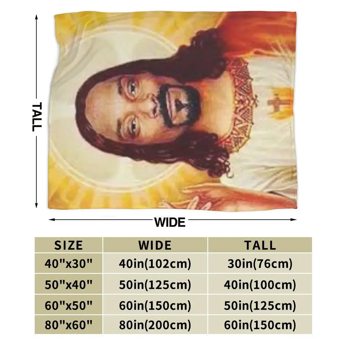 Snoop Dogg Goes Jesus Blanket Soft Warm Flannel Throw Blanket Bedspread for Bed Living room Picnic Travel Home Sofa