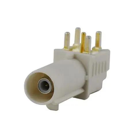 Fakra SMB B Male Right Angle PCB Mount RF Coaxial Adapter for GPS Navigation Telematics Vehicle Ship Communication