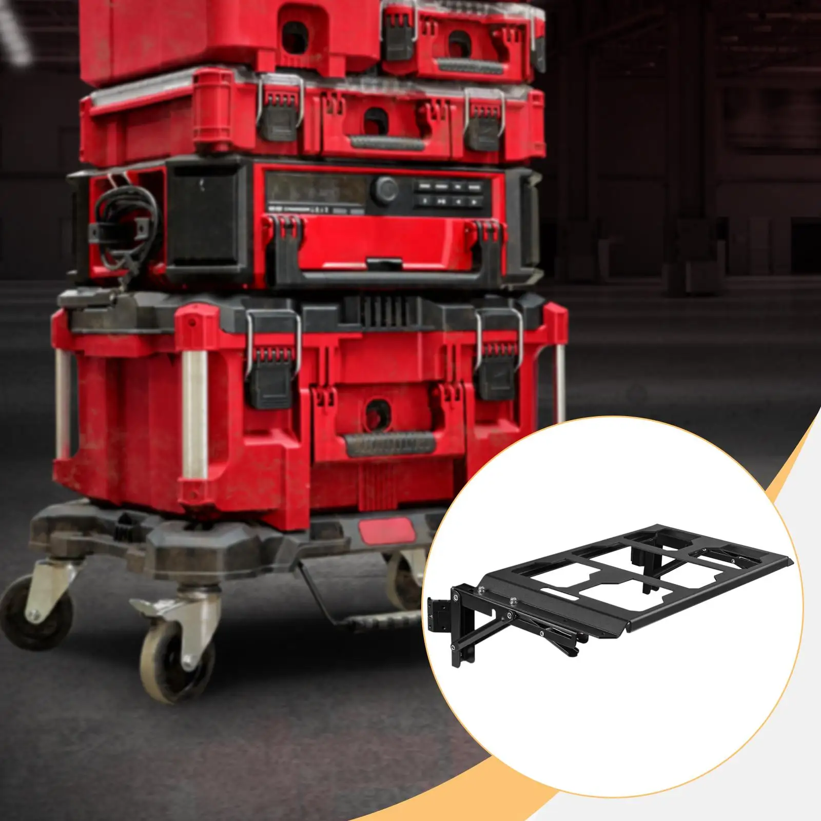 

Ящик для инструментов, боковое хранилище, складная экономия места, черная боковая полка, прочный алюминиевый сплав, углеродистая сталь, портативный универсальный органайзер