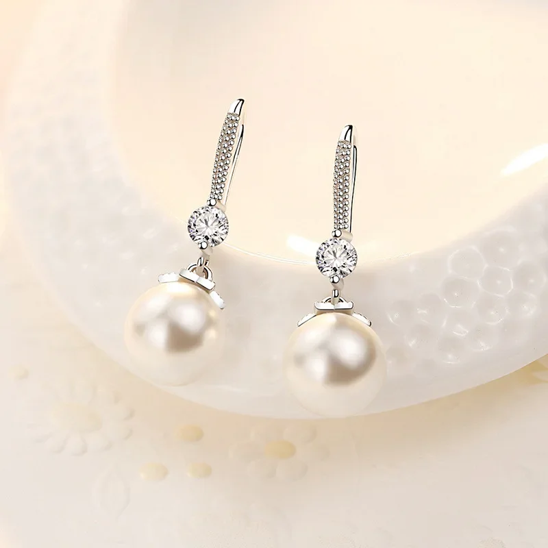 New Designer 925 Sterling Silver Special Pearl Earrings For Women Fashion Brand Jewelry Party Wedding Accessories Birthday Gifts