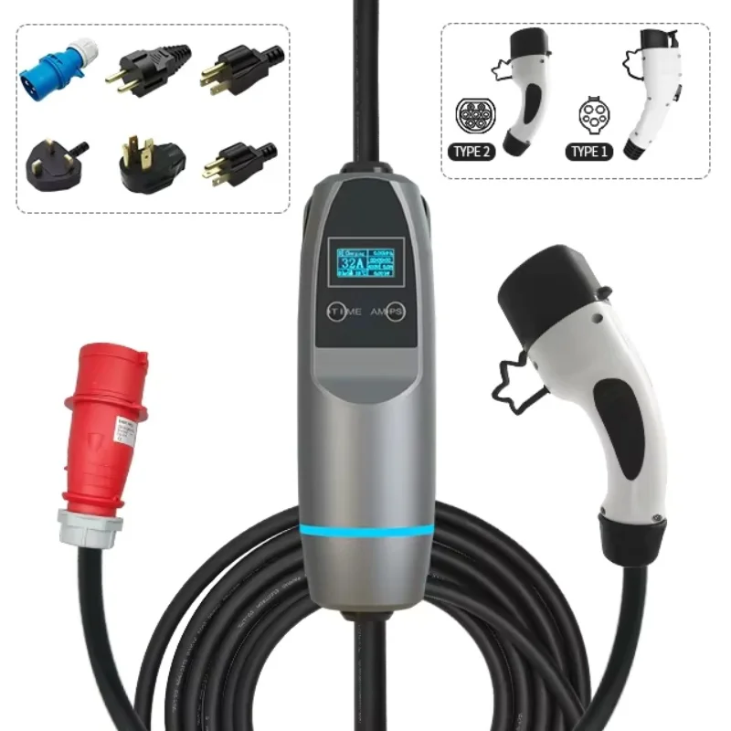 

Exquisite craftsmanship Khons CE approved Type 2 or Type 1 Plug 22kw 11kw 7kw ev portable charging station