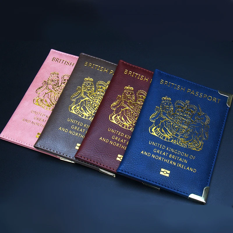 2023 Travel Accessories New United Kingdom British Passport Cover with Elastic Band Passport Holder Cover Passport Wallet