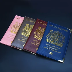 Capa de passaporte britânico com elástico, titular do passaporte do Reino Unido, carteira, acessórios de viagem, Novo, 2023