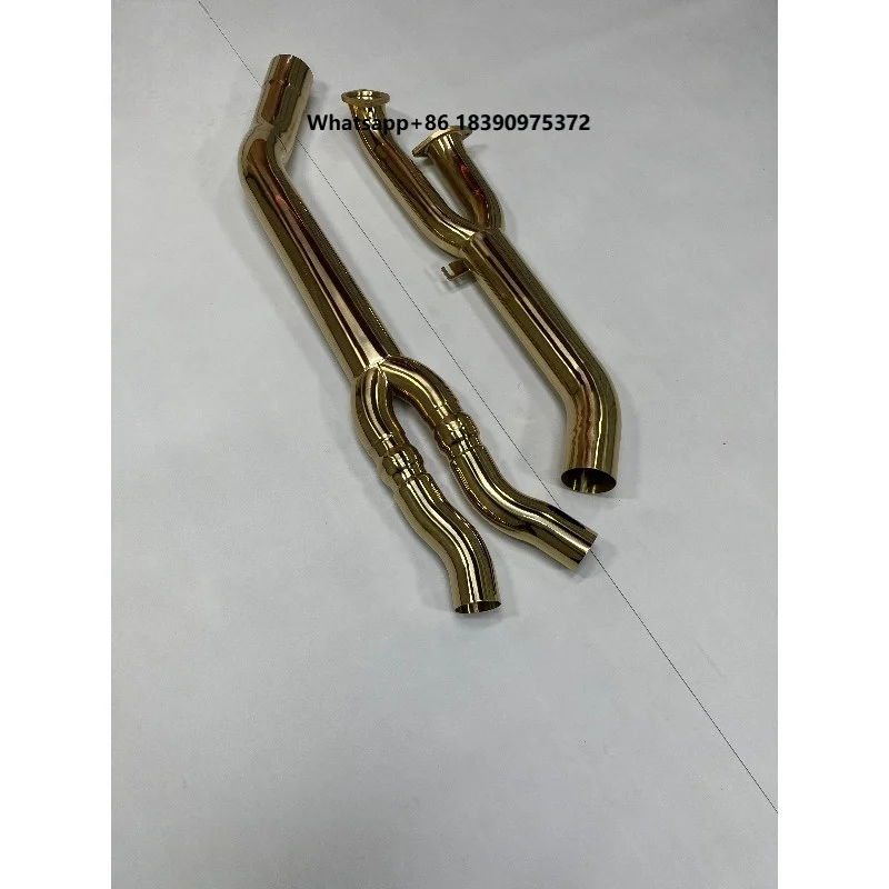 89mm Single Pipe Mid Exhaust System Flex Pipe Titanium Alloy 1.5mm Thickness 2-Year Warranty    h003