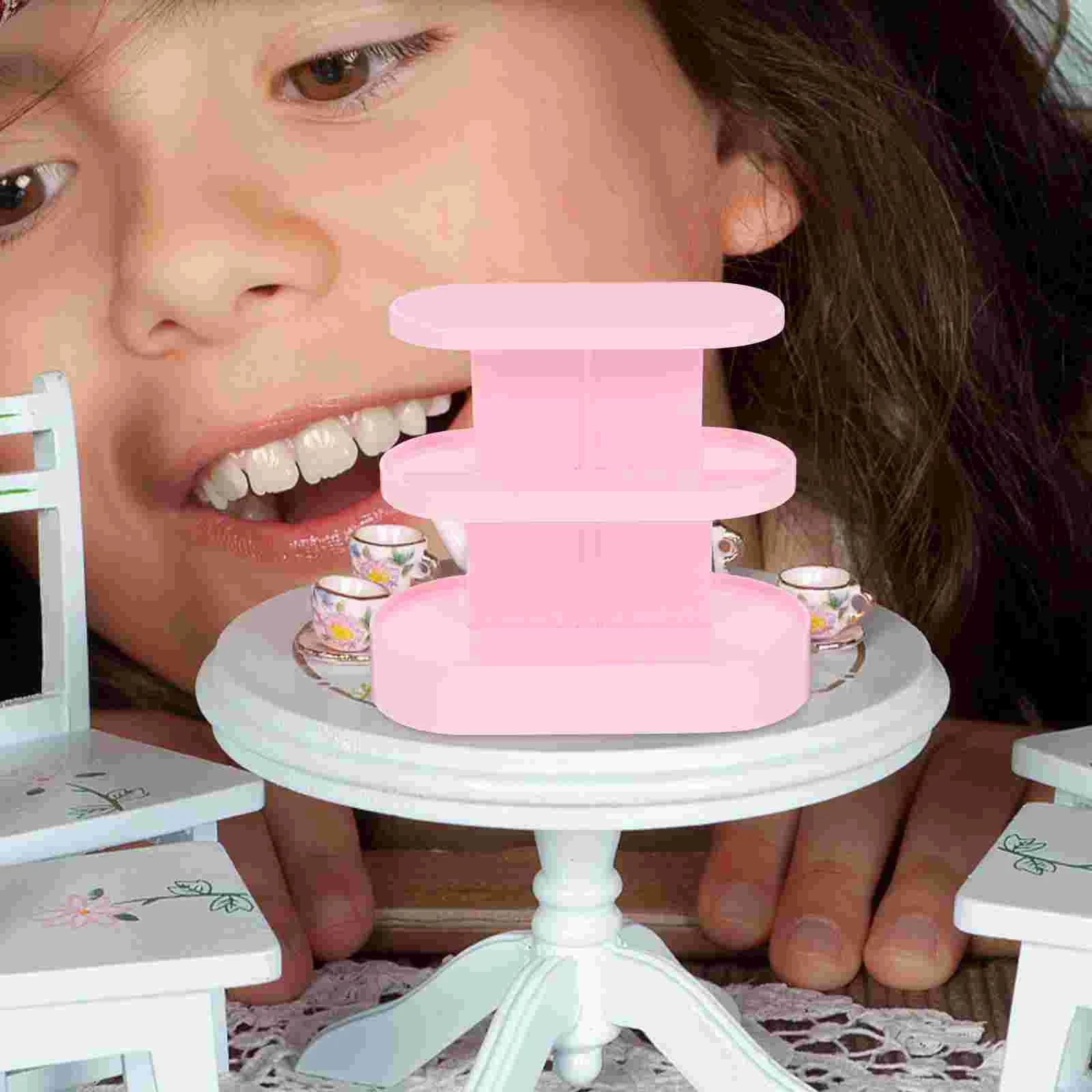 Mini Storage Rack House Furniture Cartoon Toys Stand Decorative Shelf Dollhouse Accessories Inflatables Miniature